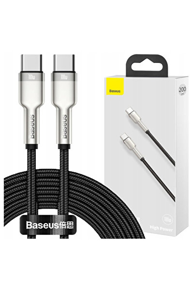 Baseus Cablu USB-C la USB-C 100W 2M pentru încărcarea telefoanelor, 2M 100W r...