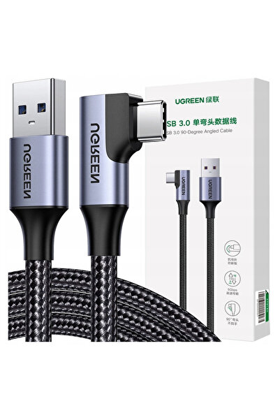 Ugreen Cablu USB-C Unghiular 3A Pentru Telefoane iPhone 1M Încărcare Rapidă