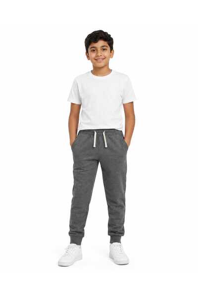 Generic Boys Jogger Sweatpants with Elastic Waist, Size L | Drawstring Waistb...