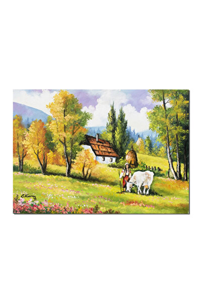 artnova Χειροποίητη ζωγραφική τοπίου, Σε μια χαλάρωση χόρτου, στο στόμα του ο...