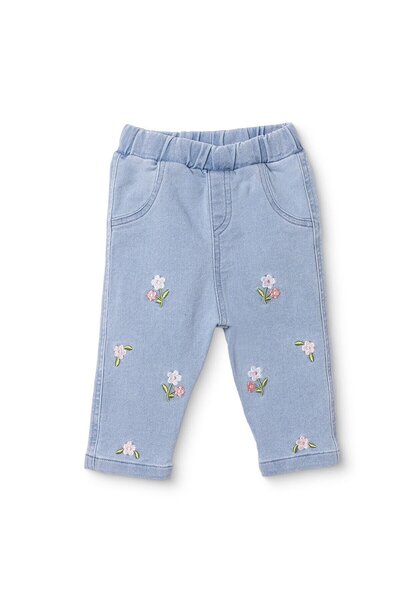 ebebek Hello Baby HelloBaby Kız Bebek Pantolon Çiçek Baskılı Düğmeli Patiksiz