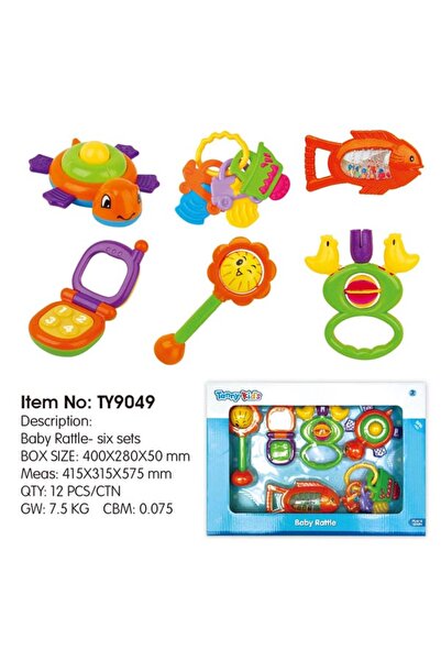 Tanny Kids مجموعة هدايا للأطفال مكونة من 6 قطع تشمل خشخيشات وأدوات تسنين للعب...