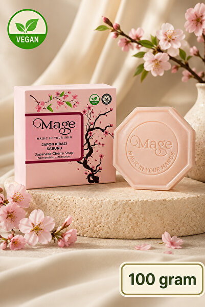 Mage Doğal Japon Kirazı Sabunu 100 gram 1 adet kutulu sabun