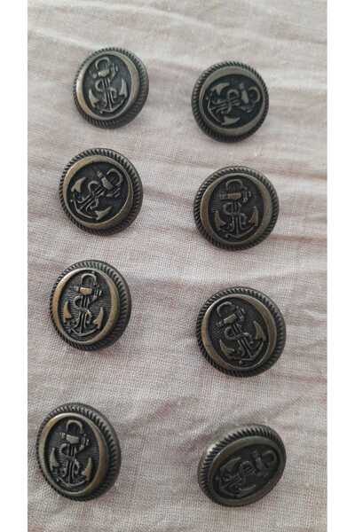 ILCARE Antique Sari Metal Button 17 mm 8 Pieces
