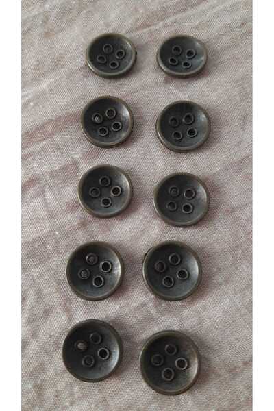ILCARE Antique Sari Metal Button 12 mm 10 Pieces