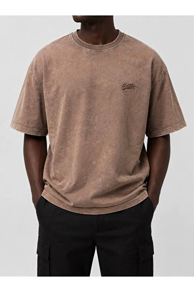 OVERİSE Oversize Unisex Acid Wash Tshirt
