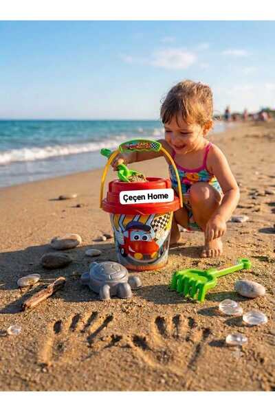 ÇEÇEN HOME 3-Piece Kids Beach Bucket Set - Sea and Sand Play Set Including Sh...
