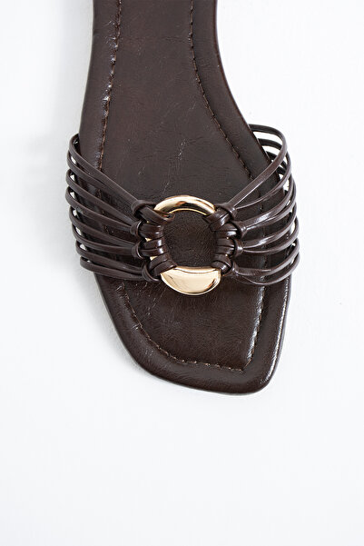DUXAL SHOES Γυναικείες πλακέ παντόφλες Devon με λεπτά λουράκια και λεπτομέρει...