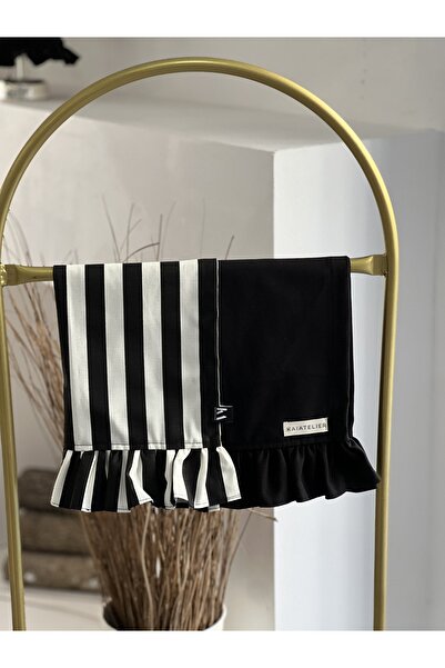 Empressco 2Li Stripe X Lune Linen Ruffled Drying Cloth Set