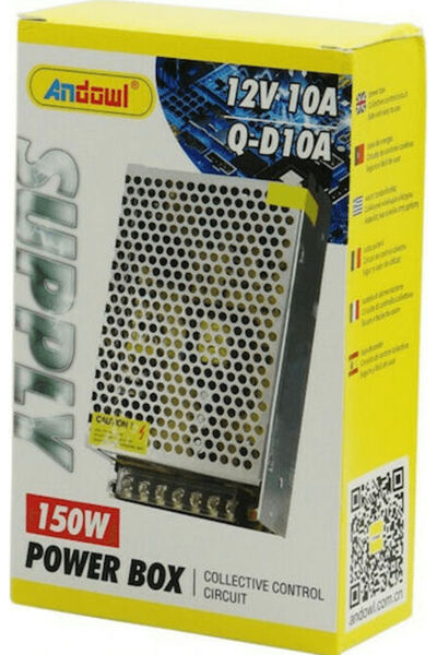 Andowl Τροφοδοτικό LED Qd10a Ισχύος 150W με Τάση Εξόδου 12V