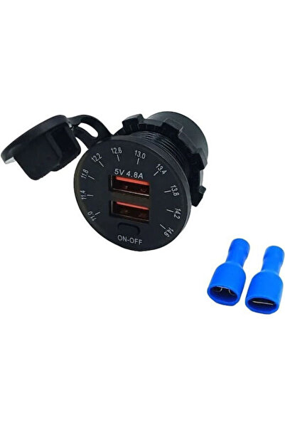 Other Φορτιστής Αυτοκινήτου USB Βολτόμετρο 5V 4.8A Cc0139 Κωδικός: CC0139