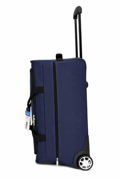 KINSTONE Kinston Large Capacity Travel Luggage Duffel Bag with Wheels - Navy ...