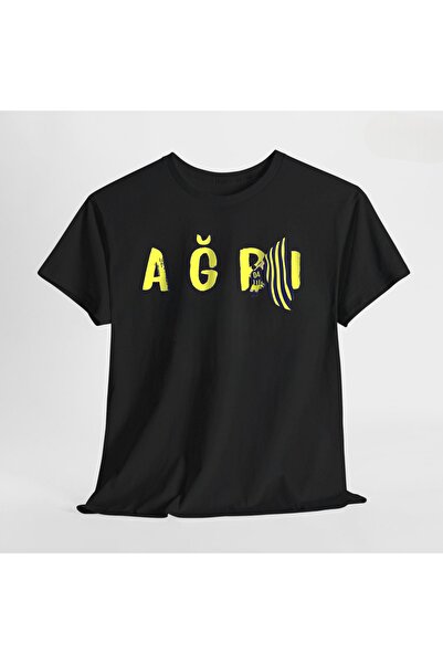 SARI Tricou cu guler rotund pentru fani care poartă steagul.