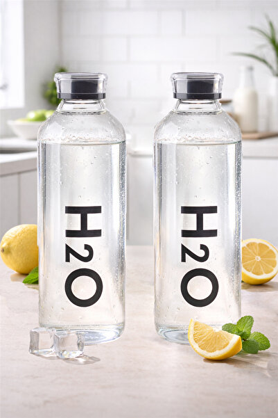 Tohana H2o Borosilikat Cam Matara Suluk 1 Litre x 2 Adet ( Siyah )