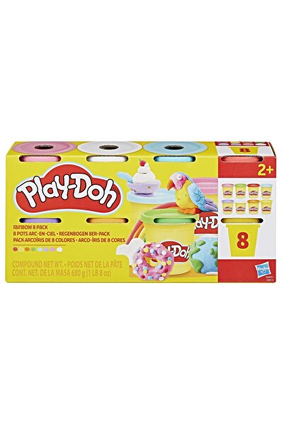 Hasbro Set Play Doh cu 8 cutii de plastilină curcubeu