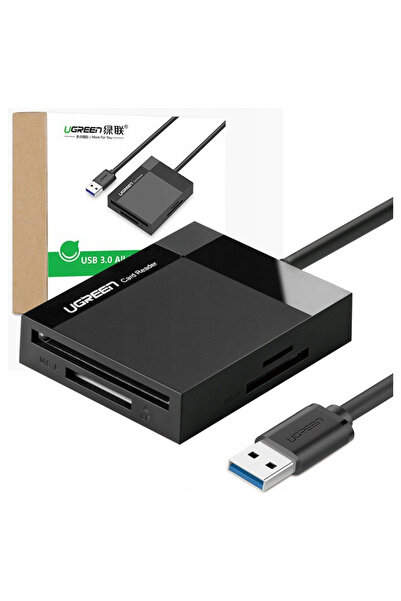 Ugreen Cititor de carduri USB 3.0 SD Micro SD MS pentru calculator laptop neg...
