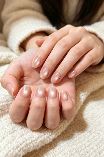 Easy Beauty SMALL Beden Kedi Gözü Kısa Tırnak 10 Adet Takma Tırnak Seti Kutul...