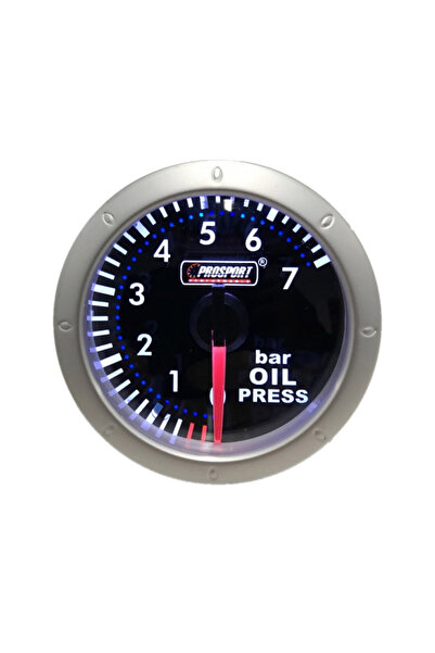 Prosport Μετρητής Πίεσης Λαδιού 52mm, με Εφέ Καπνιστού και Διαμαντένια Όψη Κα...