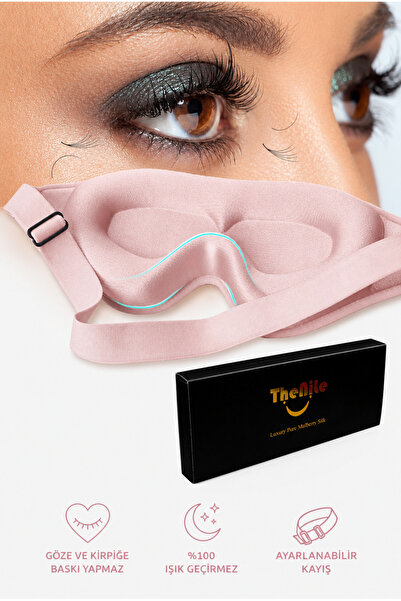 thenile 100% rezistent la lumină 3D Pro Sleep Eye Patch Goggle Pink - Mască d...