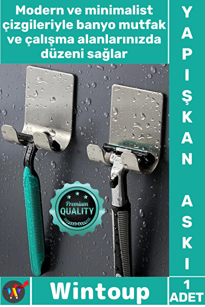 Wintoup # Hanger Bathroom Kitchen Towel Razor Socket Holder Stylish Multi-Pur...