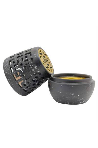 Tohfati Hadaya Mini Incense Burner Geometric Design and Engraved 6 Pieces