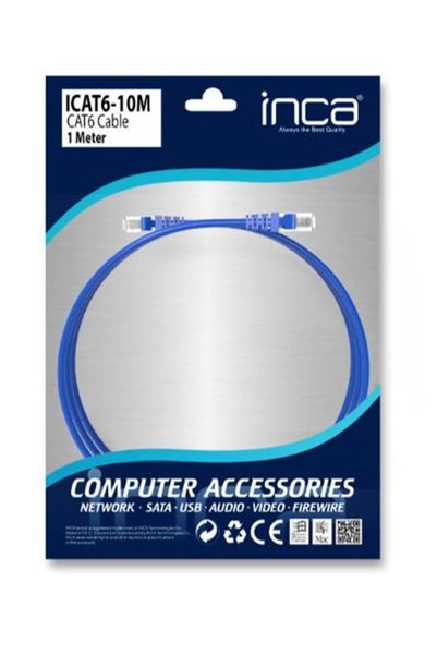 Universal كابل INCA ICAT6-1MT Cat6 أزرق اللون