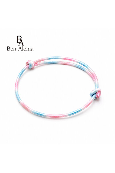 Ben Aleina رباط قدم باللون الوردي والأزرق، رباط قدم بألوان قوس قزح، رباط قدم ...