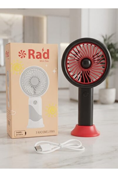 Genel Markalar Mini Fan USB Şarjlı 3 Kademeli Taşınabilir El ve Masa Vantilatörü