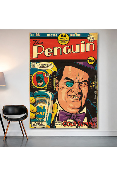 Geek Cultcha The Penguin Wall Covering Wall Tapestry First Quality Satin Fabr...