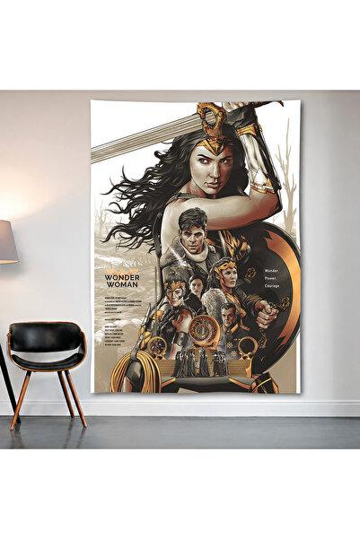 Geek Cultcha Wonder Woman Wall Cloth Wall Tapestry First Quality Satin Fabric...