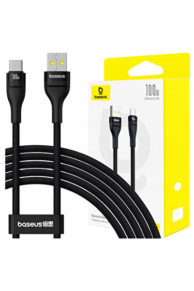 Baseus Cablu USB-C la USB-C 2M 100W pentru încărcare rapidă telefoane