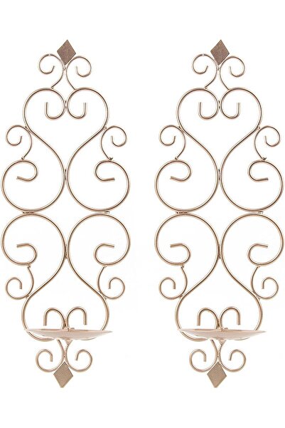 Arabest 2-Piece Iron Wall Candle Sconce Holder,Candlestick Holders,Hanging Wa...