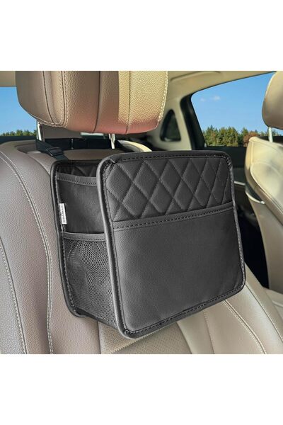 Arabest Car Trash Can Bag,8 Liters Large Capacity,PU Leather Car Seat Storage...