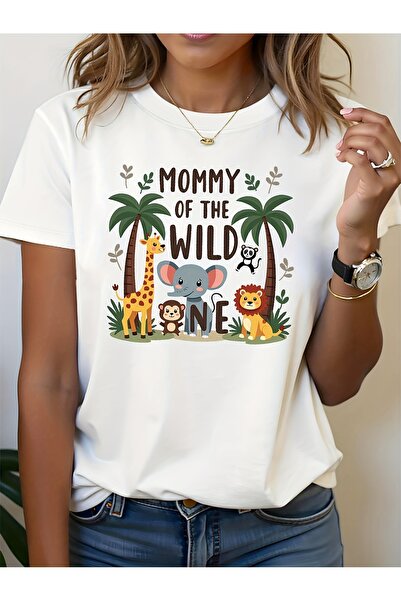 NOURAM تي شيرت نسائي كاجوال بأكمام قصيرة وياقة دائرية مطبوع عليه تصميم "MOMMY...