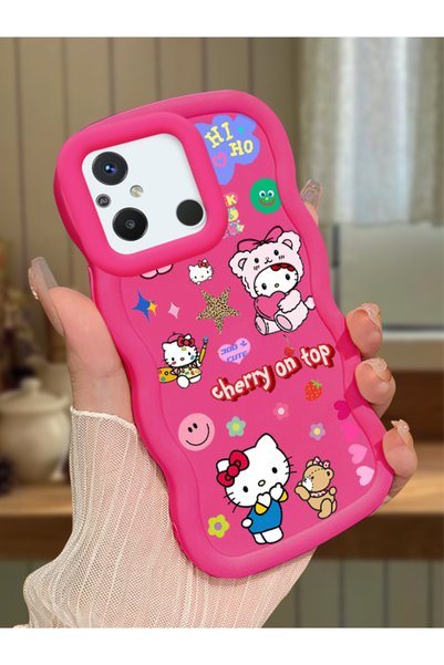 Hontinga Redmi 11A Compatible Case Camera Protector Red Silicone Couple Phone...