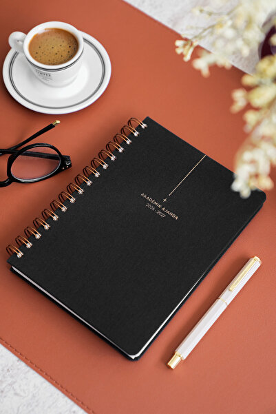 Matt Notebook 2026-2027 A5 Linen Academic Planner Spiral Bound 15X21 cm - 17 ...