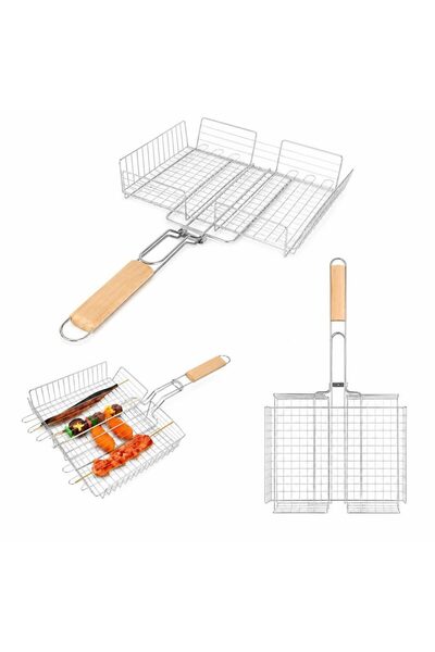 Flippy Gratar metalic BBQ, Flippy, din metal, pentru gatit in aer liber, Argi...