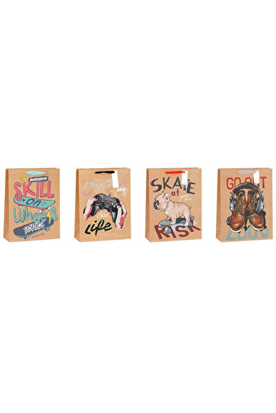 OEM Punga cadou NInvest KR 11112 M, din hartie kraft, cu manere, 261x325 mm, ...