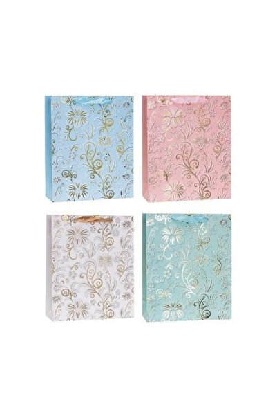 OEM Rozette, punga cadou din hartie cu hot stamp si modele mixte, multicolor,...