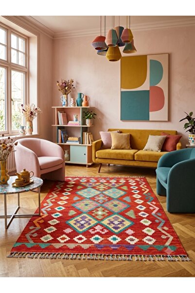 DOGANLAR ANTIQ MİRAS El Dokuma 122 Multy Kök Boya Yün Kilim*105x152