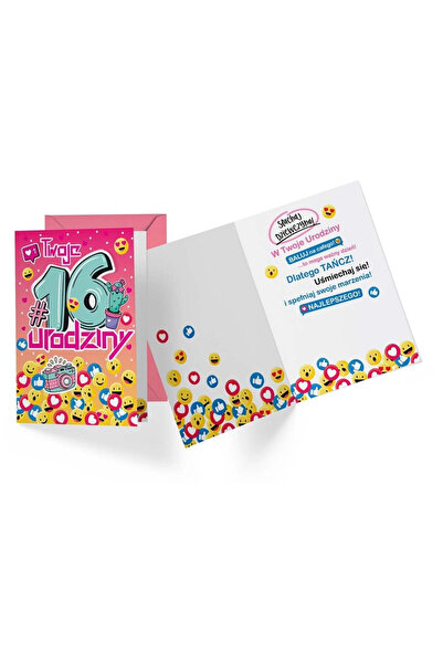 KUKARTKA Karnet felicitare Passion Premium PR-341 pentru 16 ani, cu mesaj int...