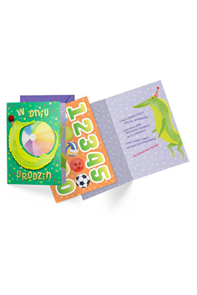 KUKARTKA Felicitare B6 copii multicolor set cifre schimbabile