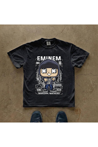 Grafftee Clothing تي شيرت إيمينيم ميل مطبوع للجنسين مقاس كبير