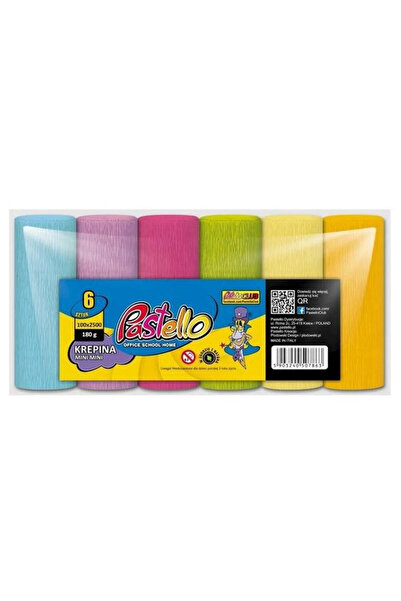 Alfa Pastello Hartie creponata MINI, crepe paper, 10x250 cm, 180 g, 6 culori ...