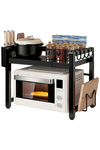 Simply Joy Raft metalic pentru cuptorul cu microunde, 6 cârlige, reglabil, or...