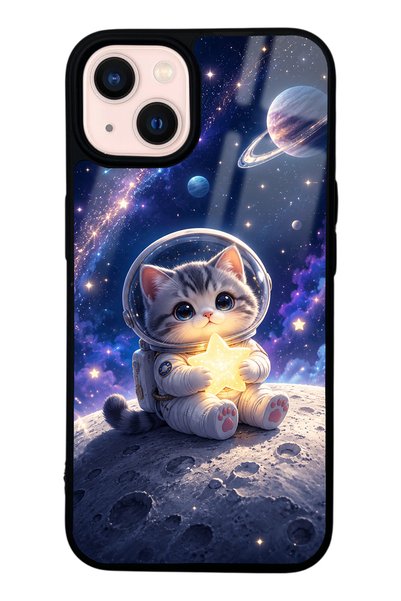 Spoyi iPhone 13 Starlight Space Kitty Design Glossy Phone Case