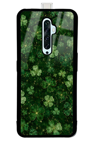 Spoyi Oppo Reno 2Z Emerald Lucky Clover Tasarımlı Glossy Telefon Kılıfı