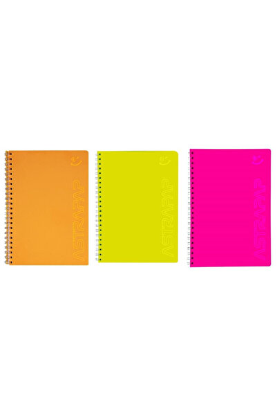 ASTRA papiernicze Caiet spiralat ASTRA B5 80 file, cu patratele, coperta fluo...