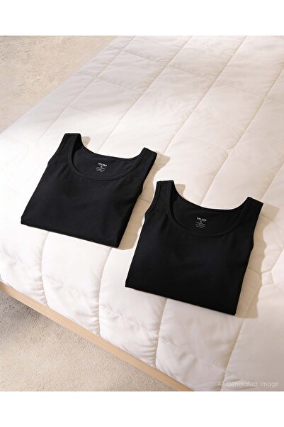 Bolero Men's Lycra Undershirt 2-Pack Black