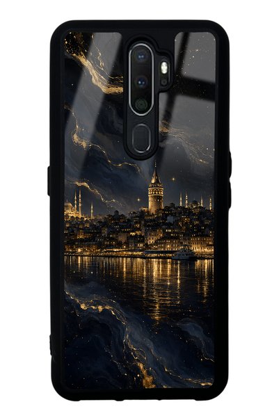 Spoyi حافظة هاتف أوبو A5 2020 بتصميم جولدن جالاتا نايت اللامع